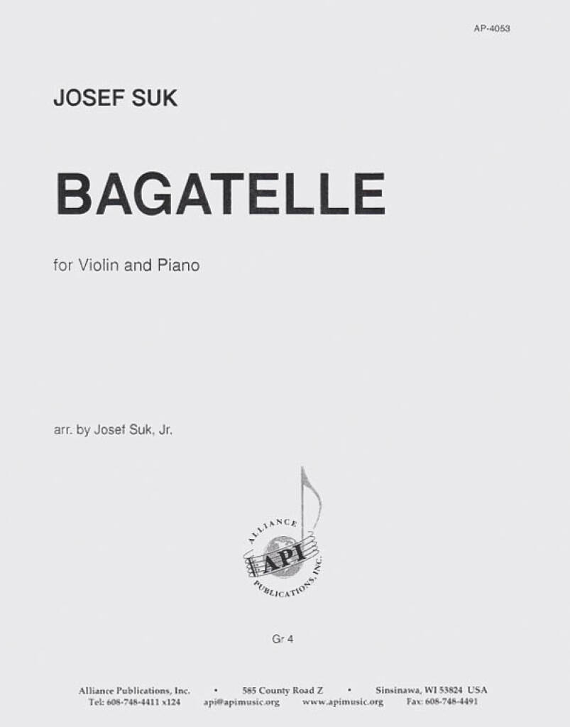 Bagatelle For Vln-pno
